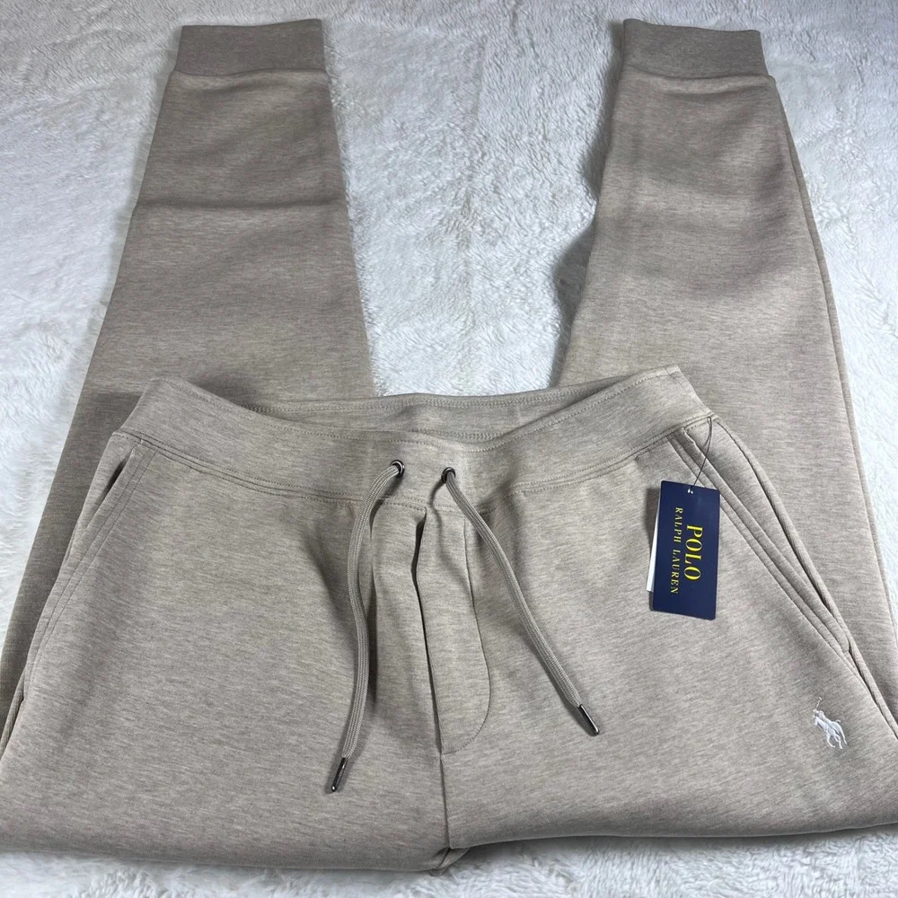 Polo Ralph Lauren Mens Double-Knit Jogger Pants Tuscan Beige Heather‎ Medium NWT